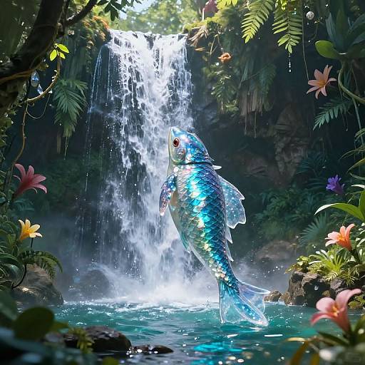 Tyuzu Water Spirit in Lush Jungle