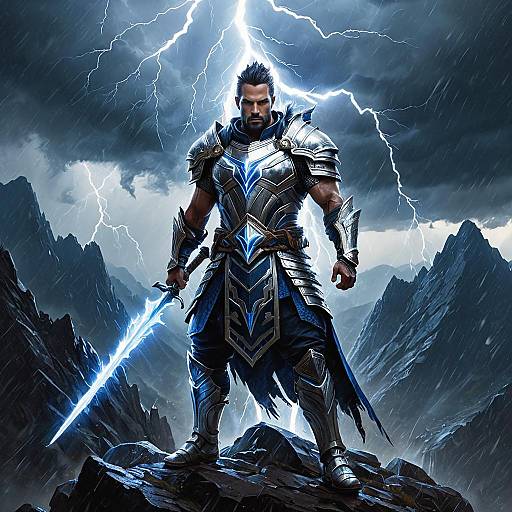 Epic Storm Warrior in Silver Armor