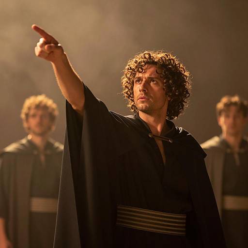 Mysterious Man in Smoky Atmosphere