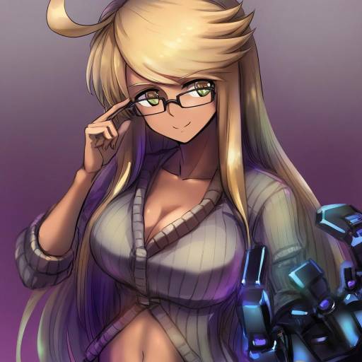 Illustration of Alma armas, va-11 hall-a in the style of Youko-shima