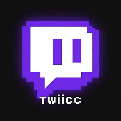 Vibrant Purple Twitch Follow Icon
