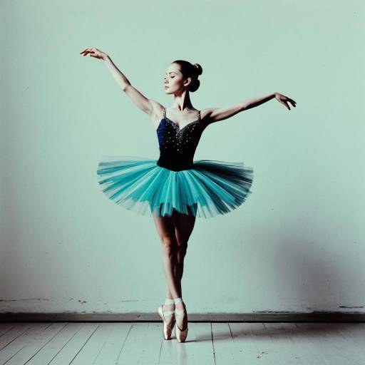 Elegant Ballerina in Blue Tutu