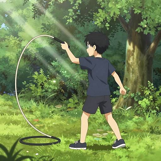 Anime Whip Training in Nature