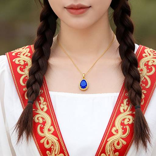 Elegant Woman with Braided Hair