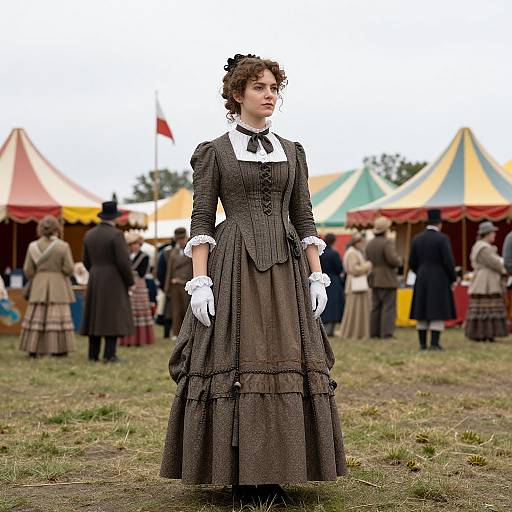Victorian Woman at 19th-Century Carnival