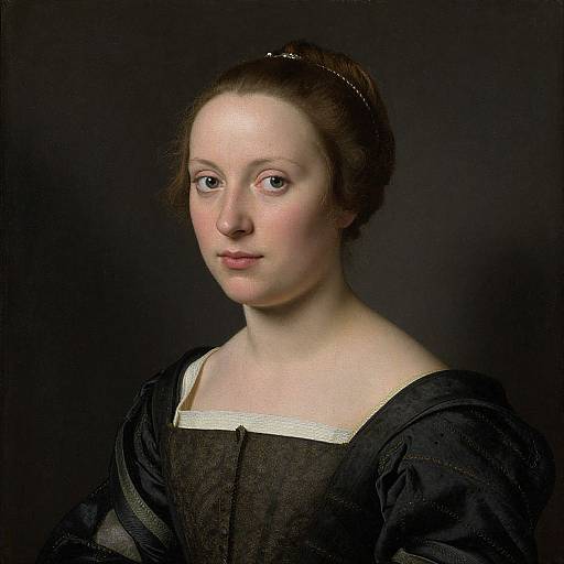 Van der Weyden Style Young Woman Portrait