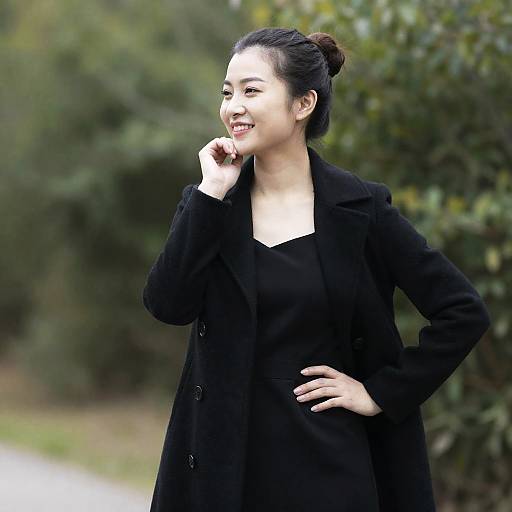 Elegant Woman in Nature's Embrace