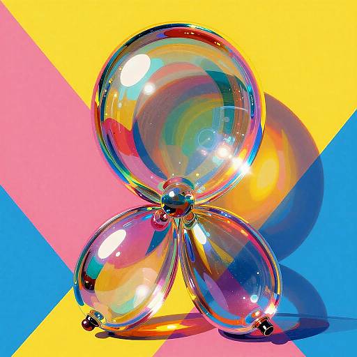 Vibrant Pop Art Glass Balloon Sculpture