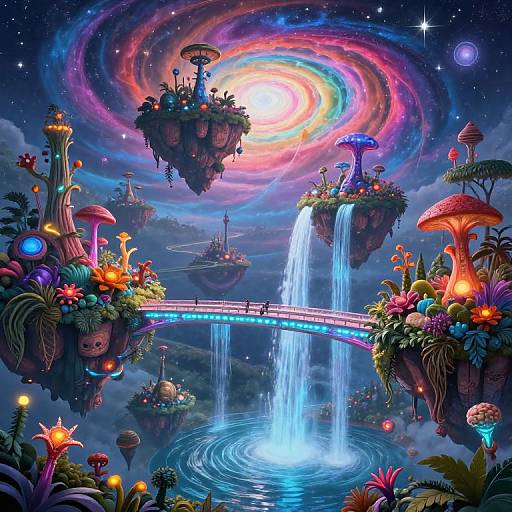 Surreal Floating Islands Dreamscape