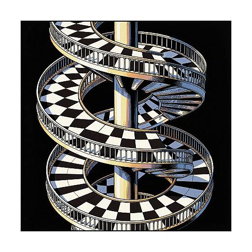 Escher-Inspired Paradoxical Spiral Bridge