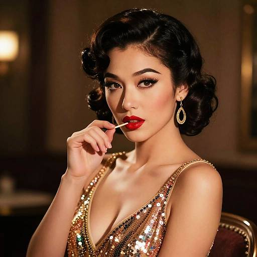Ultra-Realistic 1920s Burlesque Portrait