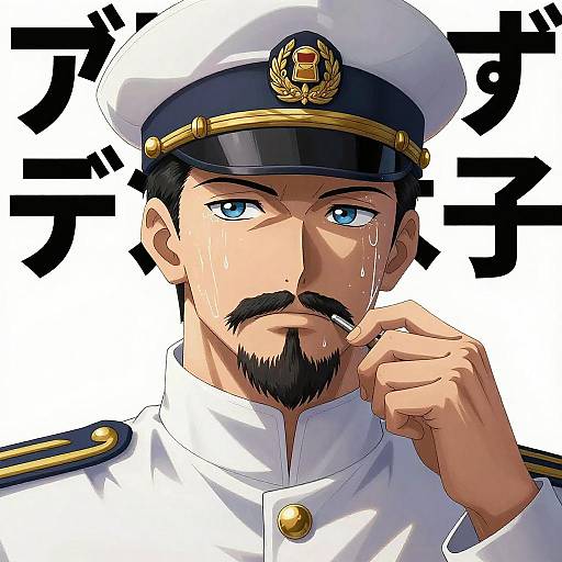 Sailor Anime Character in Naval Uniform