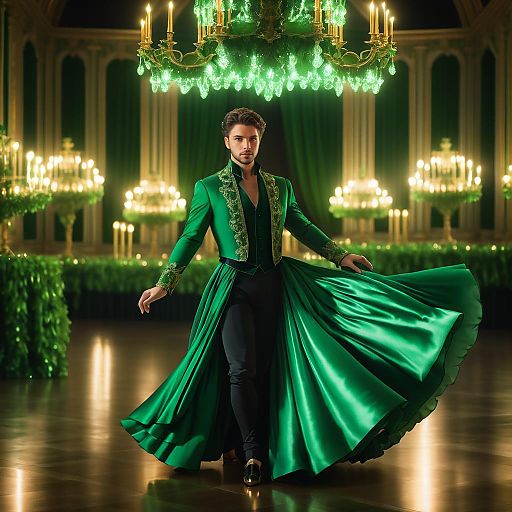 Elegant Baroque Ballroom Dance Scene Elegant Baroque Ballroom Dance Scene