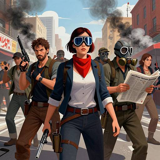 Anarchist Protestors in Urban Revolution