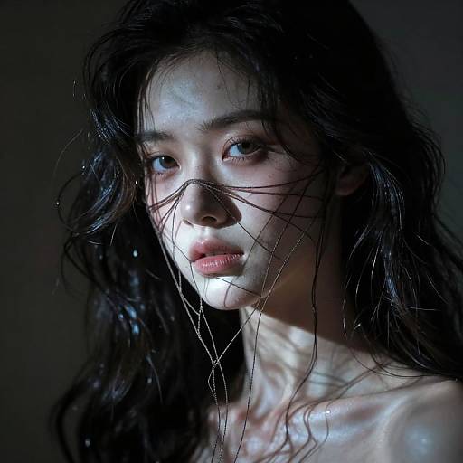 Enigmatic Shadowed Figure with Piercing Gaze