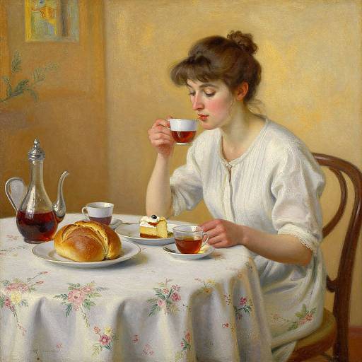 Serene Vintage Breakfast Scene