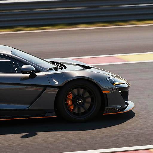 Photorealistic Neon Drag Car Side View