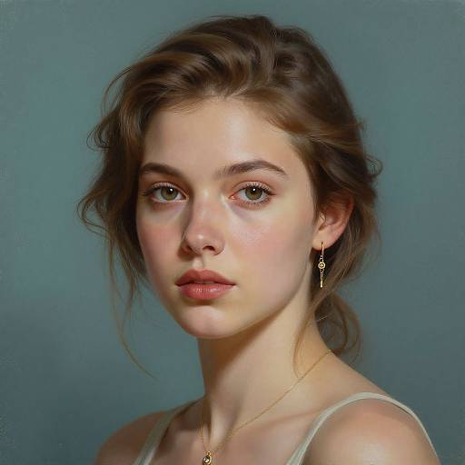 Hyper-Realistic Serene Woman Portrait