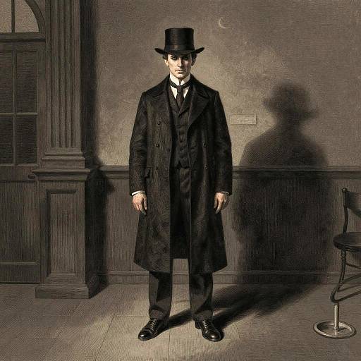 Mysterious Detective Portrait in Shadows