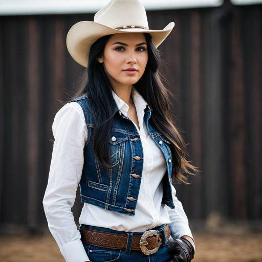 Young Woman in Cowboy Costume