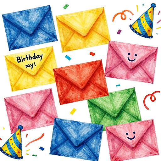 Vibrant Birthday Letter Generator Art