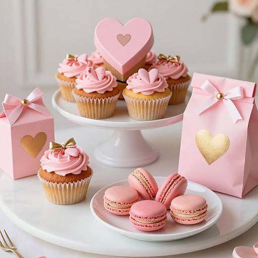 Elegant Pink Heart-Themed Wedding