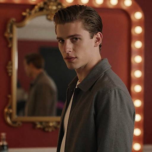 Young Man in Gray Jacket Portrait