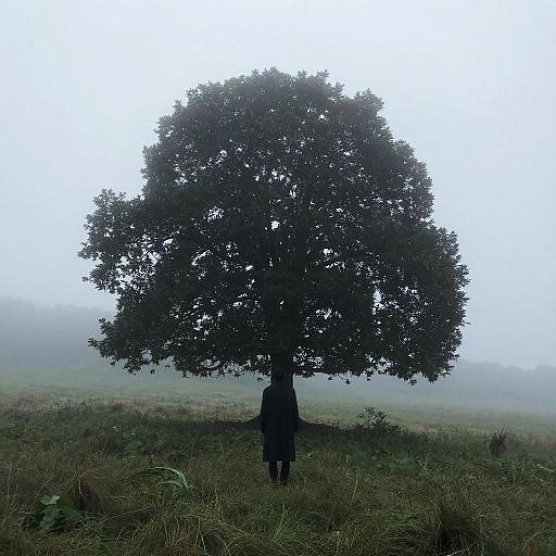 Misty Landscape with Lone Figure