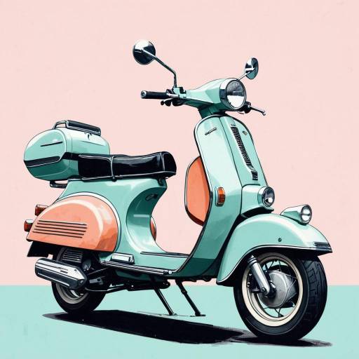 Retro Futuristic Scooter Illustration