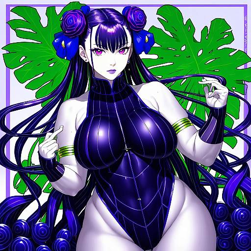 Illustration of Murasaki shikibu (swimsuit rider) (fate), fate/grand order in the style of Takeyuu