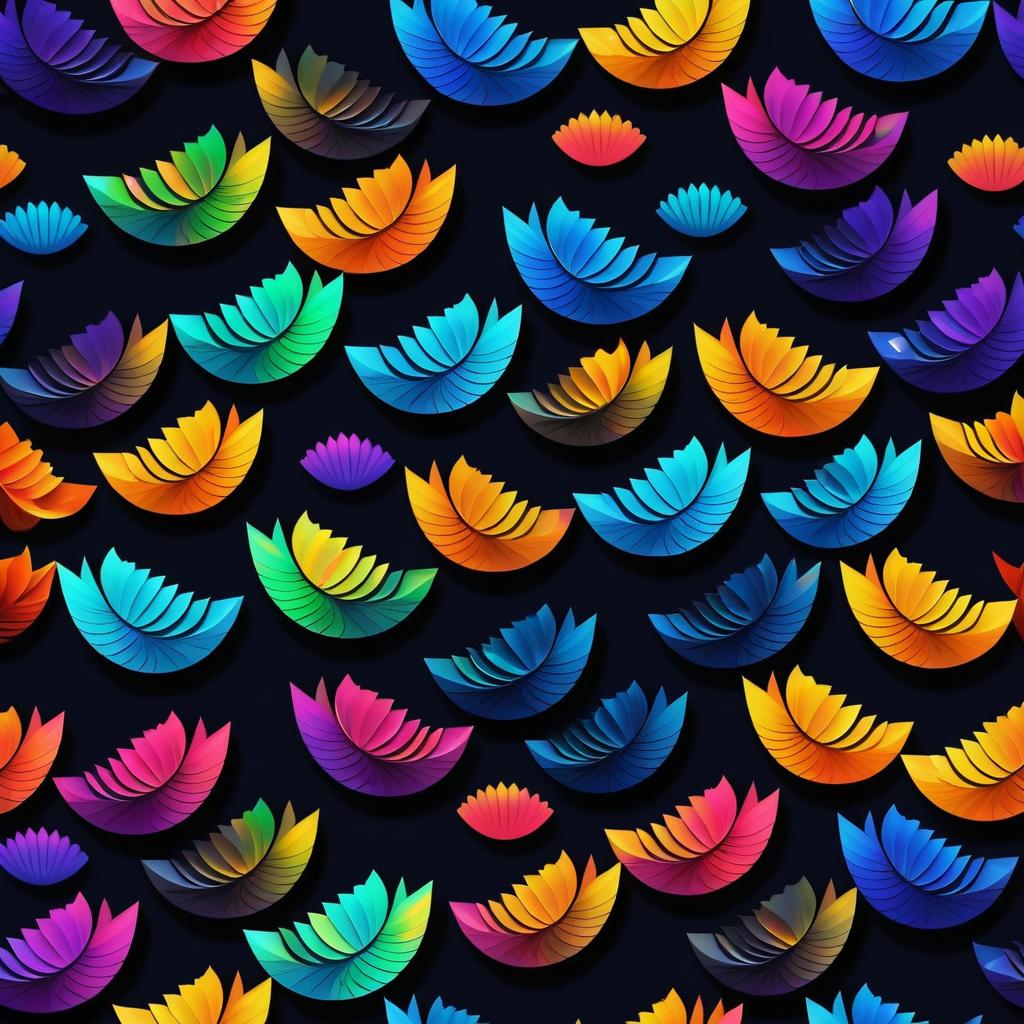 Colorful Tropical Fish Scales Design