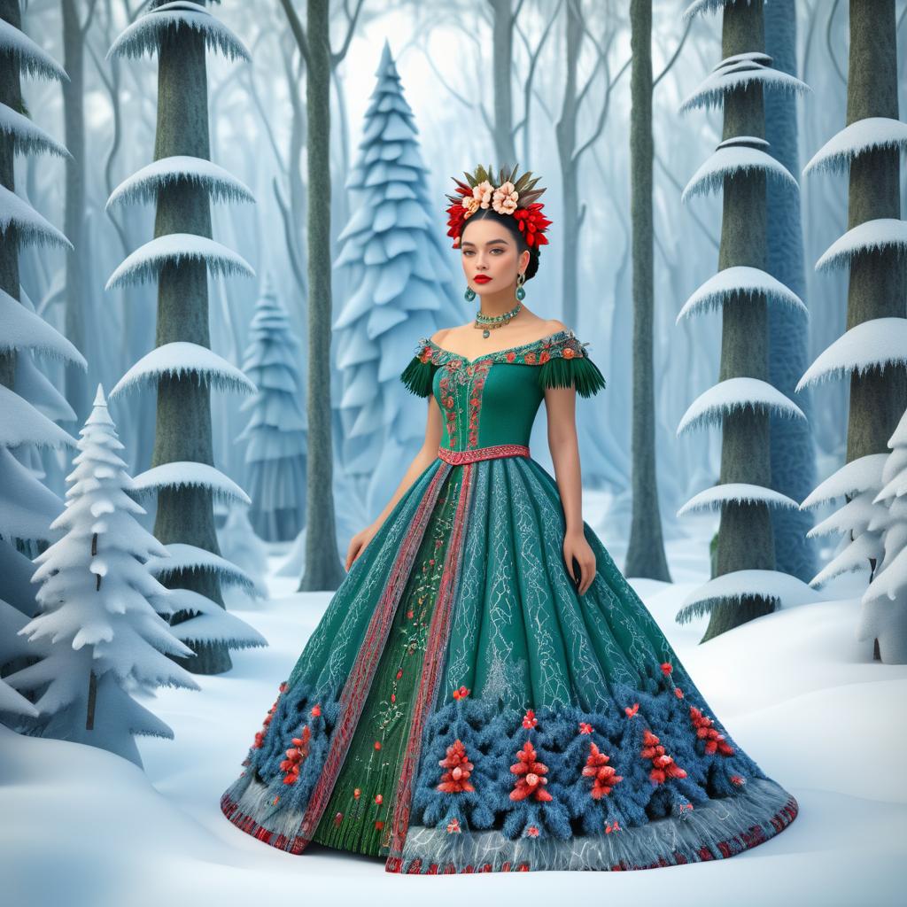 Enchanting Winter Fantasy by Frida Kahlo