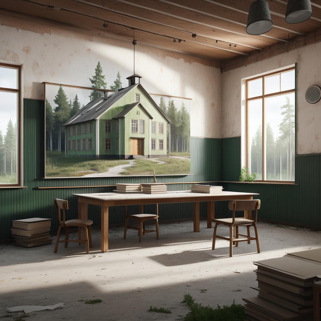 Whimsical Abandoned Schoolhouse in Finland