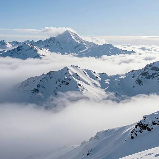 Dreamlike Snow-Capped Majestic Peaks