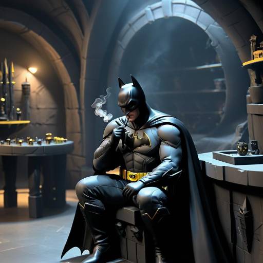 Batman Smoking Pipe in Batcave