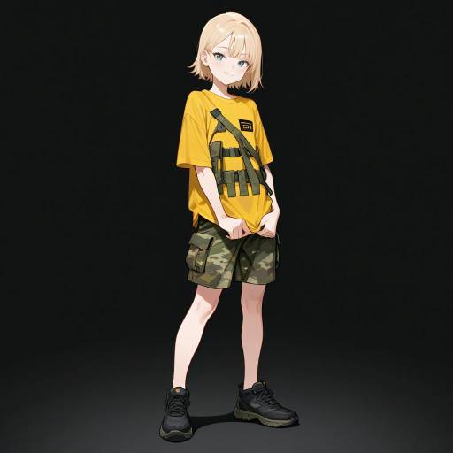 Slim Blonde Boy in Camo Hat Pose Slim Blonde Boy in Camo Hat Pose