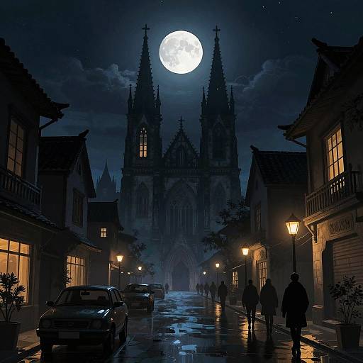 Moody Asian-Gothic Night Scene