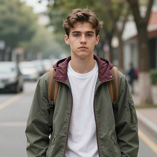 Outdoor Portrait of a Casual Teen Guy