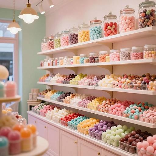 Vibrant Pastel Candy Store Aesthetic