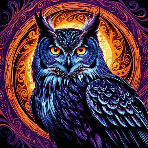 Surreal Majestic Owl with Ethereal Energy