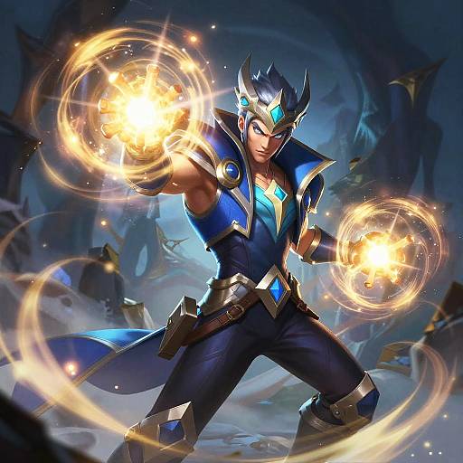 Luminous Mage Casting Light Spells