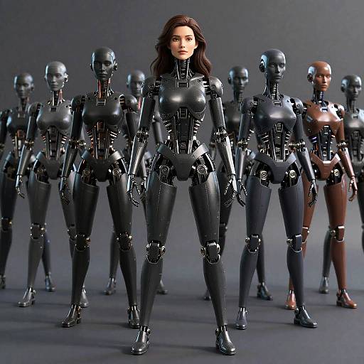 Futuristic Humanoid Androids Portrait