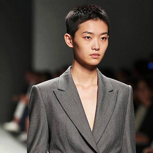 Female Model with Short Hair Undercut