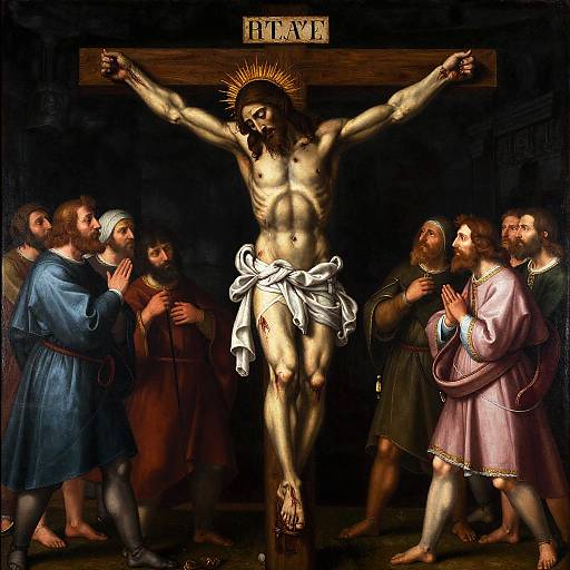 Renaissance Jesus Crucifixion Scene