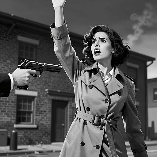 Dramatic Fear in Urban Illustration