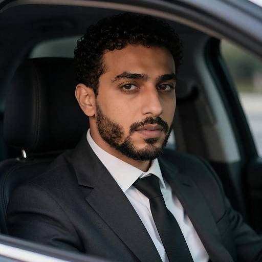 Nighttime Portrait of a Serious Man