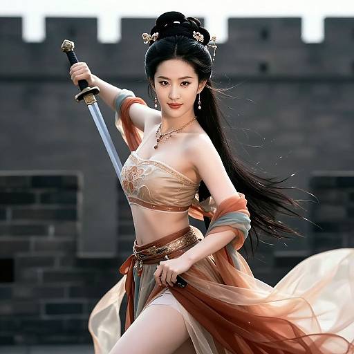 Seductive Warrior in Photorealistic Detail