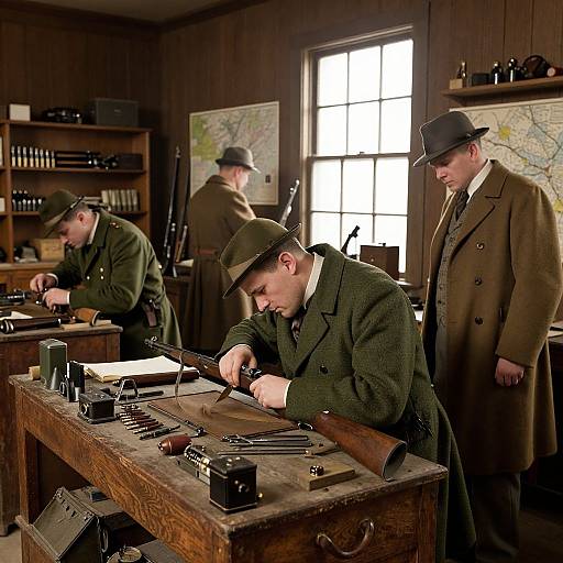 1940s Gun Shop Workshop Scene