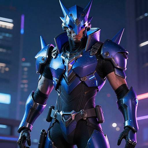 Cyberpunk Half-Man Half-Jackal Warrior