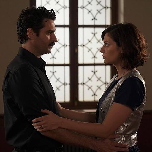 Intense Connection in Dim Lighting